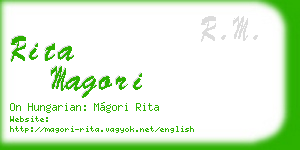 rita magori business card